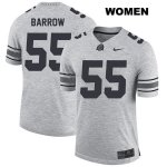 Women's NCAA Ohio State Buckeyes Malik Barrow #55 College Stitched Authentic Nike Gray Football Jersey UV20Q32EK